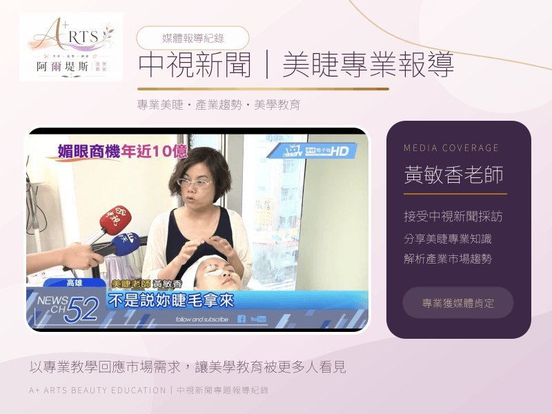 中視新聞採訪｜黃敏香老師分享專業美睫知識